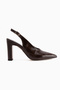 Daniela Brown Pointed Toe Women's Heeled Shoes - 2