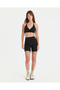 Black Halter Wrap Motion Bra with Chest Pads Fitness Bra - 6