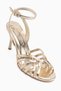 Eleni Gold Ankle Buckle Women's Heeled Shoes