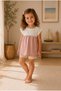 Black Polka Dot Powder White Girls' Cotton Short Sleeve Crew Neck T-Shirt