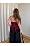 Burgundy Bustier with Back Rope Detail - 8507 - 5