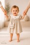 Girl's Dress - Baby Set Rabbit Embroidered Girl's Dress Cotton - Summer Baby Dress - 4