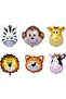 Safari Animals 6-Piece Balloon Set Birthday Balloon Set Safari Concept and Green Number Balloon - 2