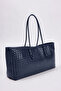 Siena Navy Blue Knitted Women's Shoulder Bag