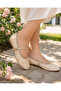 Mary Jane Lace Embroidered Ballerinas - 2