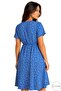 Women's Blue Ethnic Patterned Summer Viscose Midi Dress - 5