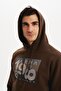 Ar-Ma Men's Hooded Sweatshirt with Text Print, Kangaroo Pocket, Knitted Fabric, Regular Fit, 70% Cotton, 30% Poly - 2