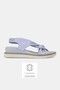 Women's Lila Genuine Leather 36-41-42 Size Flat Wedge Heel Strap Sandals