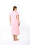 Women's Plus Size Elegant V-Neck Ring Viscose Short Sleeve Nightgown (Mother's Nightgown) - 3
