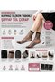 Aeria Series Women's Non-Slip Silicone Sole Invisible 5 Den Transparent Tulle Socks Yoga Pilates and Daily Use Socks