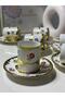 Elvis Floral 6-Person Turkish Coffee Cup Set - 5
