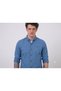 Red Class Men's Slim Fit Gabardine Long Sleeve Snap Button Shirt - Indigo & Black & Petrol Options 5 Colors - 2