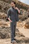 Khaki Tensel Fabric Men's Shirt and Trousers Set E7365