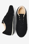 Women's Black Suede Rubber Sole Breathable Lace-Up Sneaker - 5
