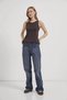 Women's Brown Boat Neck Waist-Fitted Lycra Peplum Blouse - 4