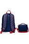 Navy Blue Red Heart Patterned (Girls) School Backpack and Lunch Bag Set - Setygn33229B - 3