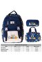 Joguman Printed Navy Blue Boys' Triple Primary School School Bag Set - Setcc-C4074A - 3