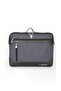 Navy Blue Men's Laptop Briefcase Slim Briefcase Hand Shoulder Office Bag with Three Pockets