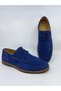Gunmetal Blue Nubuck Men's Leather Shoes