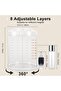 Makeup organizer, 360 degree rotating adjustable cosmetic storage display case with 8 layers large capacity, fits jewelry,makeup brushes, lipsticks and more - 3