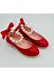 Girl's Pearl Detailed B Ballet Flats Shoes