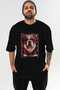 For Dog Lovers 22 Front Dog Print Black Oversize T-Shirt 100% Cotton Unisex Dog Lover Premium Design - 2