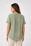 Short Sleeve Khaki Women's Blouse 26Y0209K1 - 3