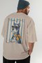 For Dog Lovers 60 Back Dog Printed Beige Oversize T-Shirt 100% Cotton Unisex Dog Lover Premium Design - 7