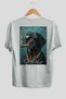 For Dog Lovers 43 White Oversize T-Shirt with Dog Print on the Back 100% Cotton Unisex Dog Lover Premium Design