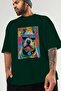 For Dog Lovers 63 Front Dog Printed Green Oversize T-Shirt 100% Cotton Unisex Dog Lover Premium Design - 3