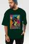 For Dog Lovers 37 Front Dog Printed Green Oversize T-Shirt 100% Cotton Unisex Dog Lover Premium Design - 6