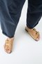 Fuga Women's Leather Genuine Leather Double Buckle Nubuck Tan Slippers - 7