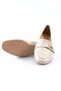 Genuine Leather Beige Women's Ballerina Shoes - Z2552 - 5