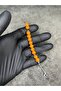 Zaza Orange Shimmering Glass Beads Natural Stone Prayer Beads - 3