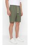 Men's Khaki Color 100% Cotton Linen Muslin Shorts with Back Pockets and Laces - 8