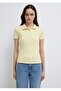Polo Collar Textured Fabric Fitted Cut T-Shirt. - 2