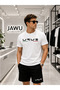 Urus Printed Oversize Cotton Combination T-Shirt-Shorts Set