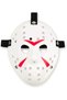 White with Red Stripes Full-Face Hockey Jason Mask Hannibal Mask BX - 2