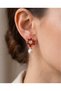 Roselune Zircon Stone Enamel Flower Motif Pearl Steel Xuping Earrings - 2