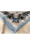 Elegant Floral Patterned Stitched Writing Cheesecloth Yemeni Foulard Scarf 80X80 cm - 8