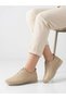 Women's Beige Genuine Leather Orthopedic Sole Casual Shoes