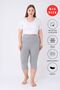 Women's 5-Pack Gray Plus Size Underwear Capri Tights (with Mesh) - 90% Cotton - 6