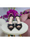 Women's Black Patent Leather Ankle Strap Thin High Heel Sandals Stiletto - 3