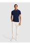 Navy Blue Slim Fit Zippered Polo Collar Knitwear T-Shirt 50328360-Vr033 - 4