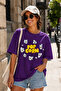 Popcorn Printed Unisex Oversize T-Shirt – Cotton Crew Neck Casual T-Shirt