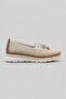 Stepsoft Comfort - Women's Orthopedic Sole Laser Cut Genuine Leather Look Casual Ballerinas - Laofer - 5