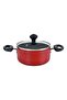 8-Piece Non Stick Value Pack Cooking Set - Durable, Stain Proof, Red/Black - 3