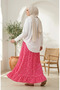 Elastic Waist Polka Dot Patterned Skirt 0312-02 Pink - 5