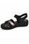 Celina Black-Bronze Detailed - Genuine Leather Women's Sandals - 3