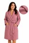 Rose Waffle Premium Bathrobe – Soft Towel Interior, Shawl Collar, Pocketed Women's Bathrobe Standard